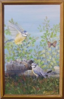 MESANGES ET PAPILLON - Tableaux