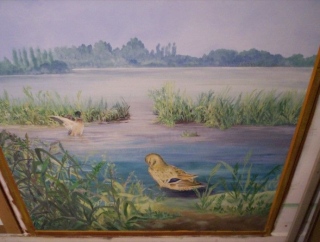 LA MARE AUX CANARDS - Peinture murale