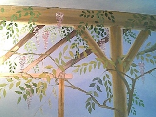 PERGOLA  (détail d'une peinture murale) - Peinture murale