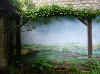 OUVERTURE SUR LA CAMPAGNE - Peinture murale